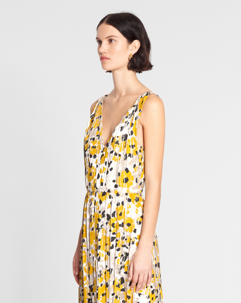 ROBE LONGUE SANS MANCHE IMPRIMÉE