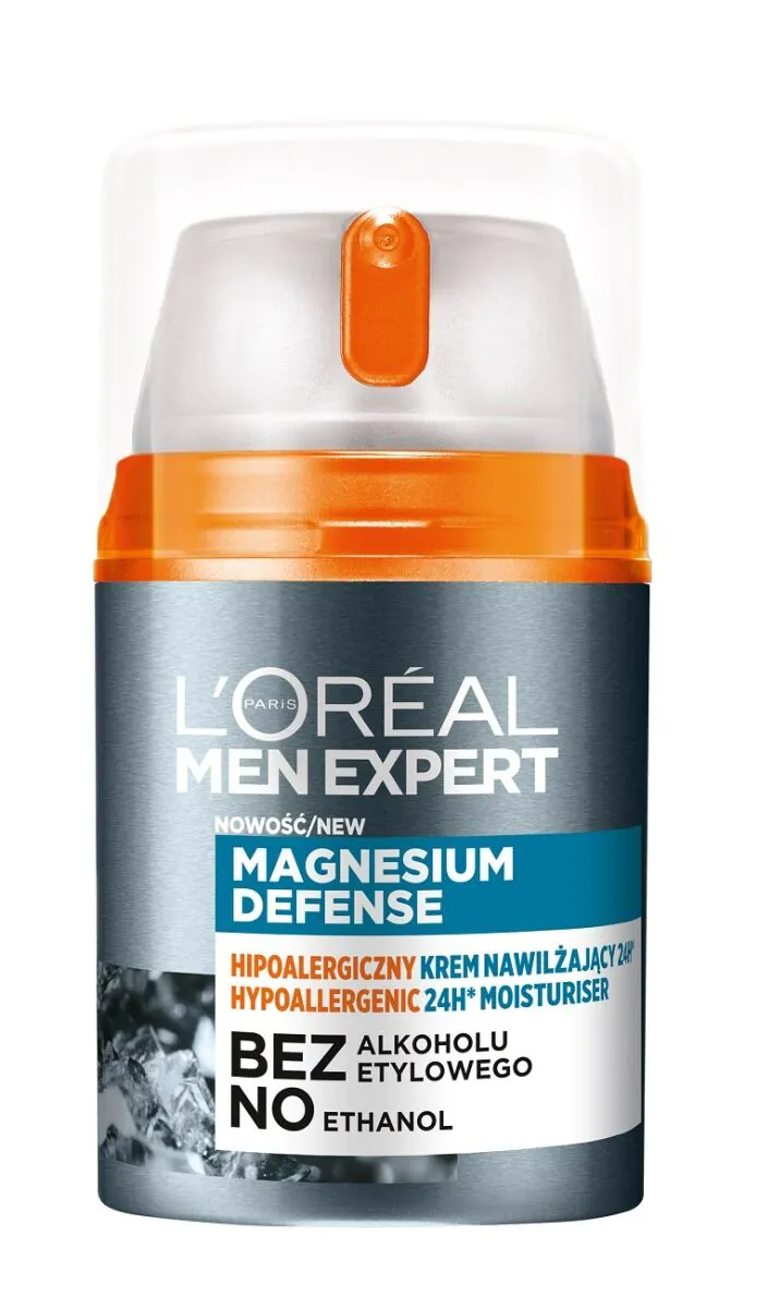 „L'Oréal Men Expert“ hipoalerginis 24 valandų drėkinamasis kremas „Magnesium Defense“