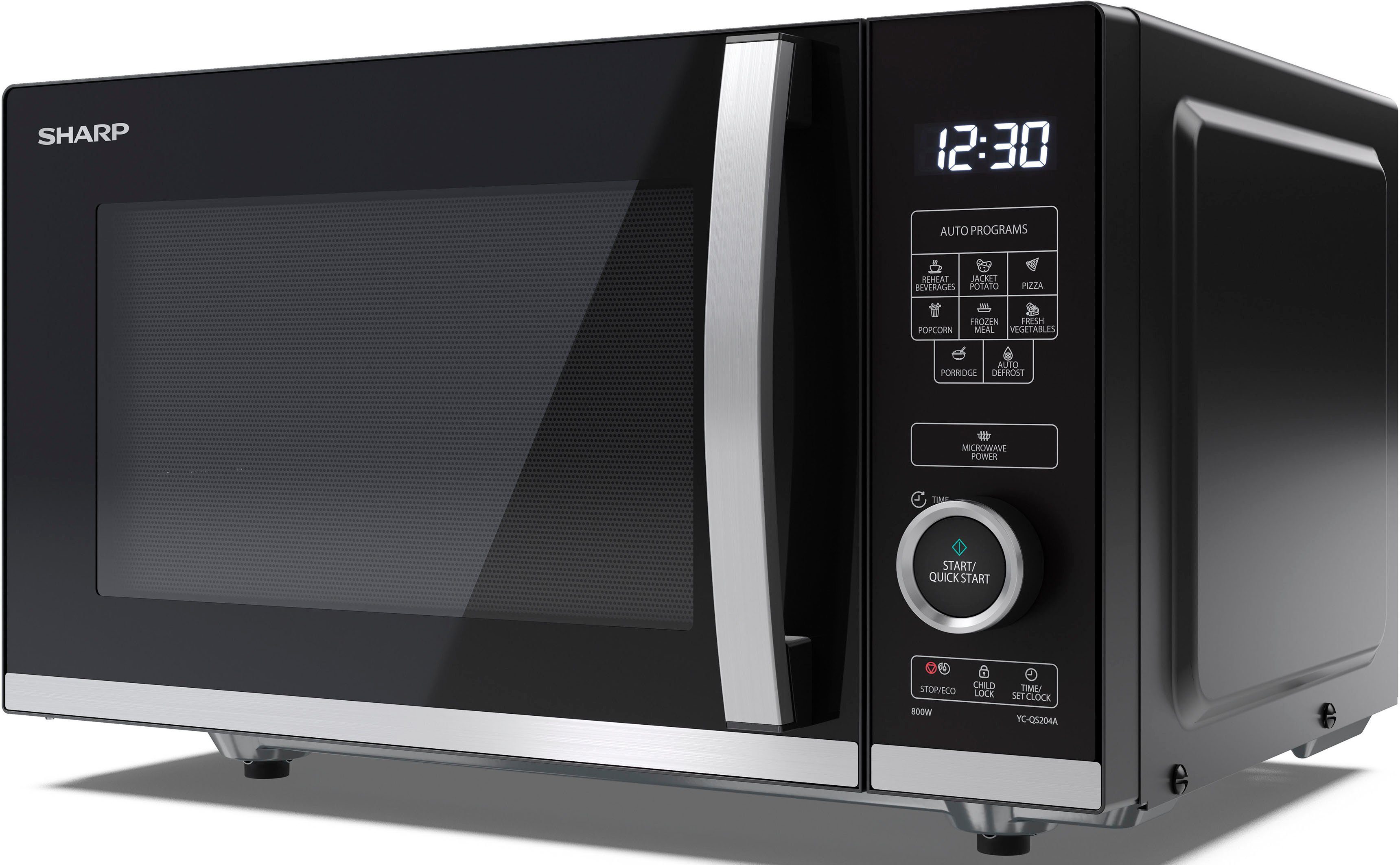 Sharp Mikrowelle YC-QS204AE-B, Mikrowelle, 20 l