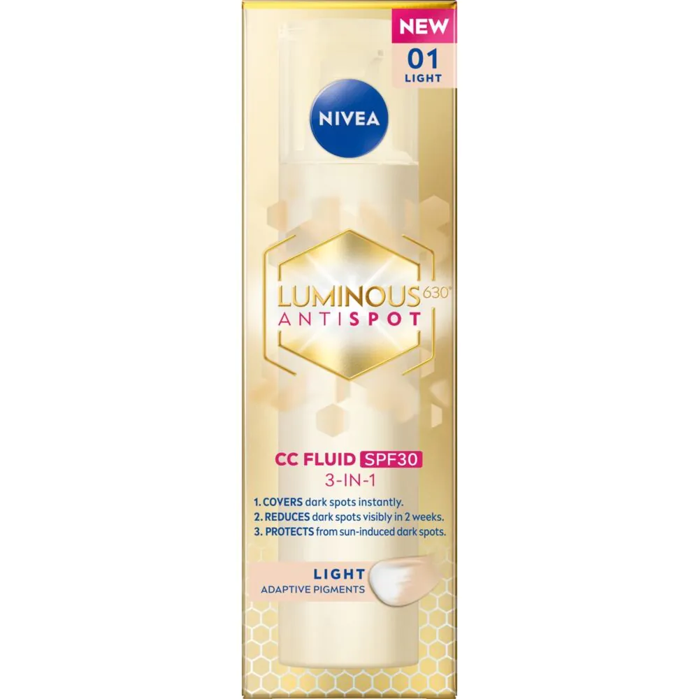 Nivea Luminous 630 CC SPF30 - kremas nuo pigmentacijos 01 Light 40 ml