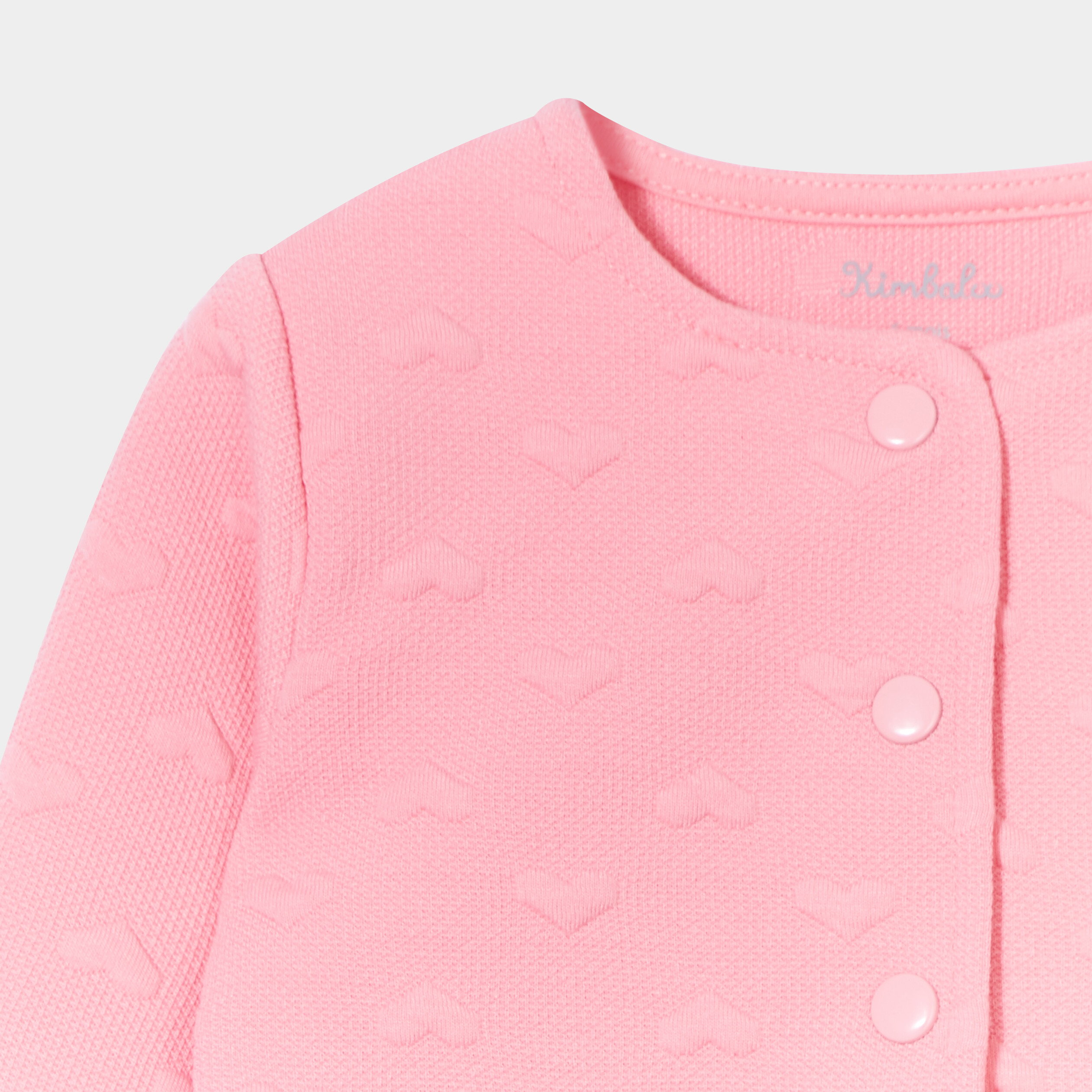 Gilet droit boutonné Kimbaloo rose bébé fille | La Halle