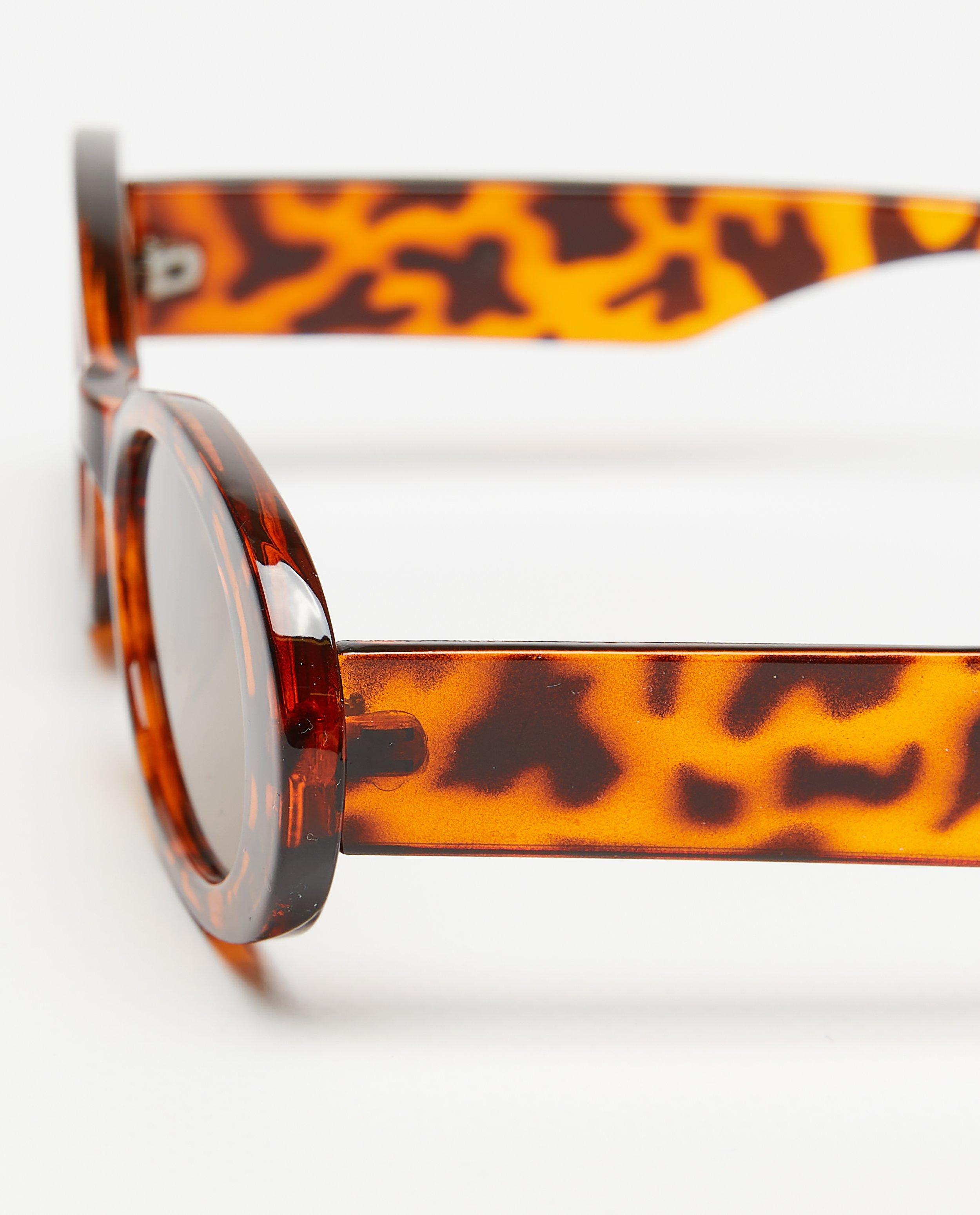 Ochelari de soare Steffi Mercie maro cu imprimeu leopard