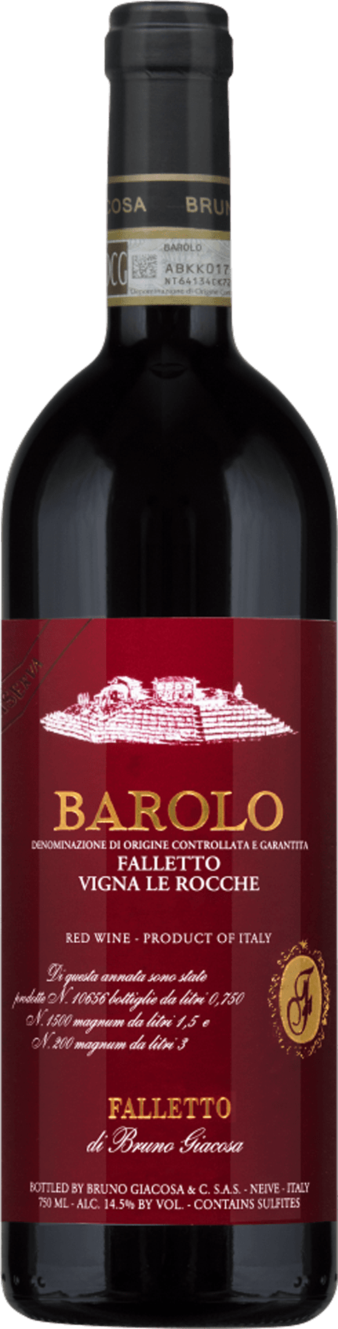 Barolo bruno giacosa, falletto vigna le rocche riserva 2011