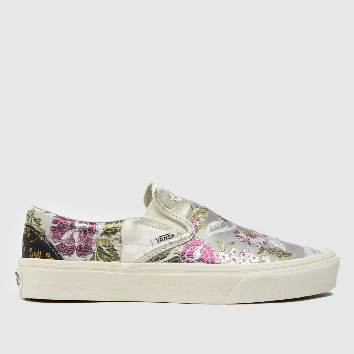 Vans – Slip-on-sneakers med lappmönster i grått och svart