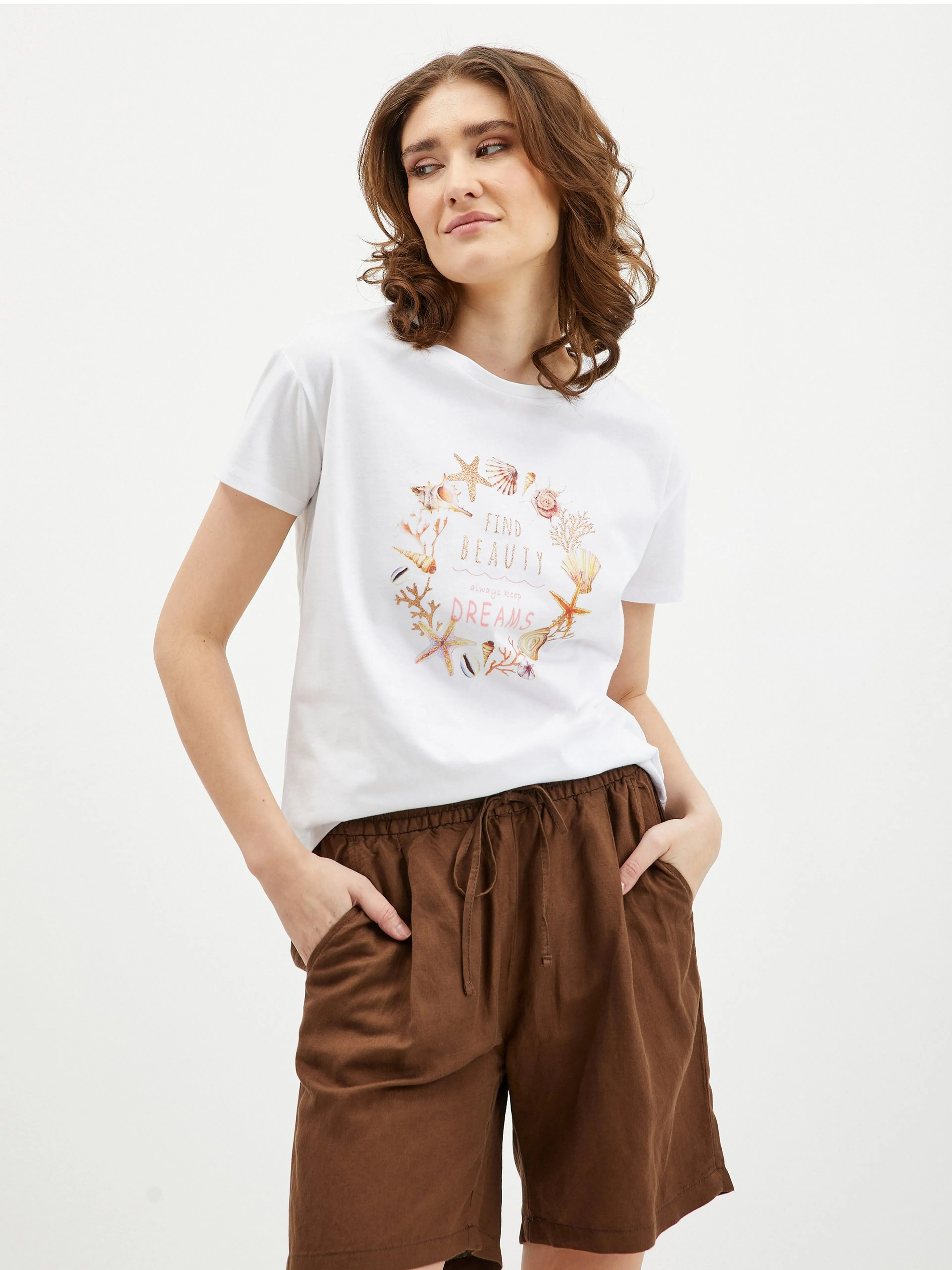 Weißes Damen T-Shirt ORSAY