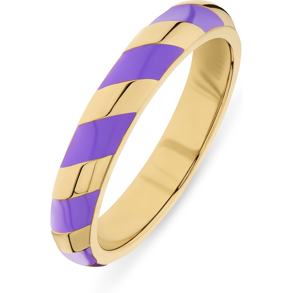 Esprit Bague pour femme Acier inoxydable, Émail lilas Bague