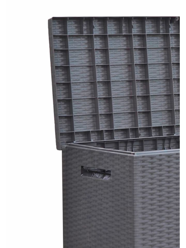 dynamic24 Auflagenbox Rattan Optik 349L Gartenbox Gartentruhe Auflagen Garten Box Truhe in Grau günstig kaufen onesize