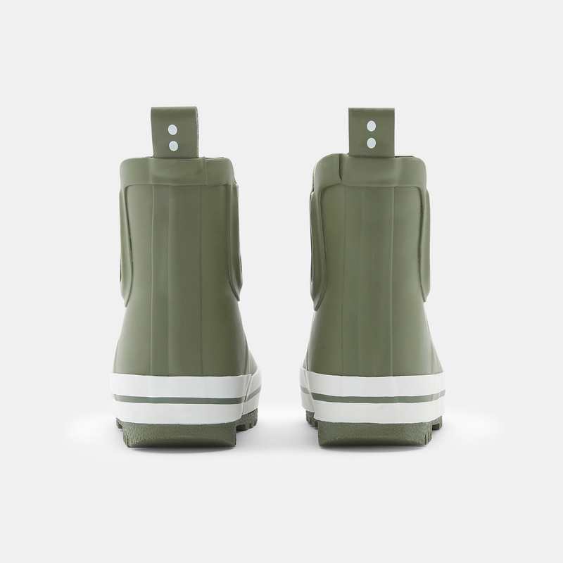 Bottes de pluie fourrées vertes bébé garçon