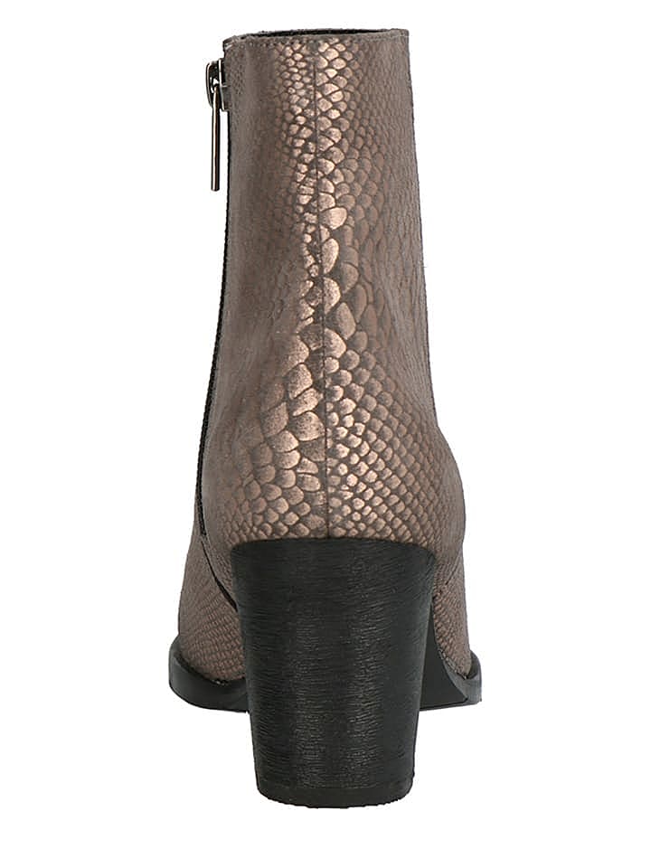 Lazamani Leder-Stiefeletten in Silber günstig kaufen 36