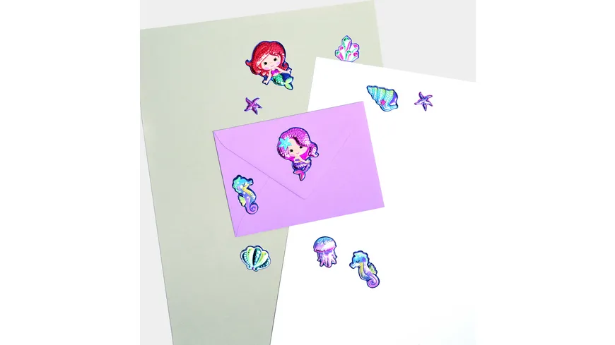 folia Pailletten-Sticker MERMAID 1 Blatt