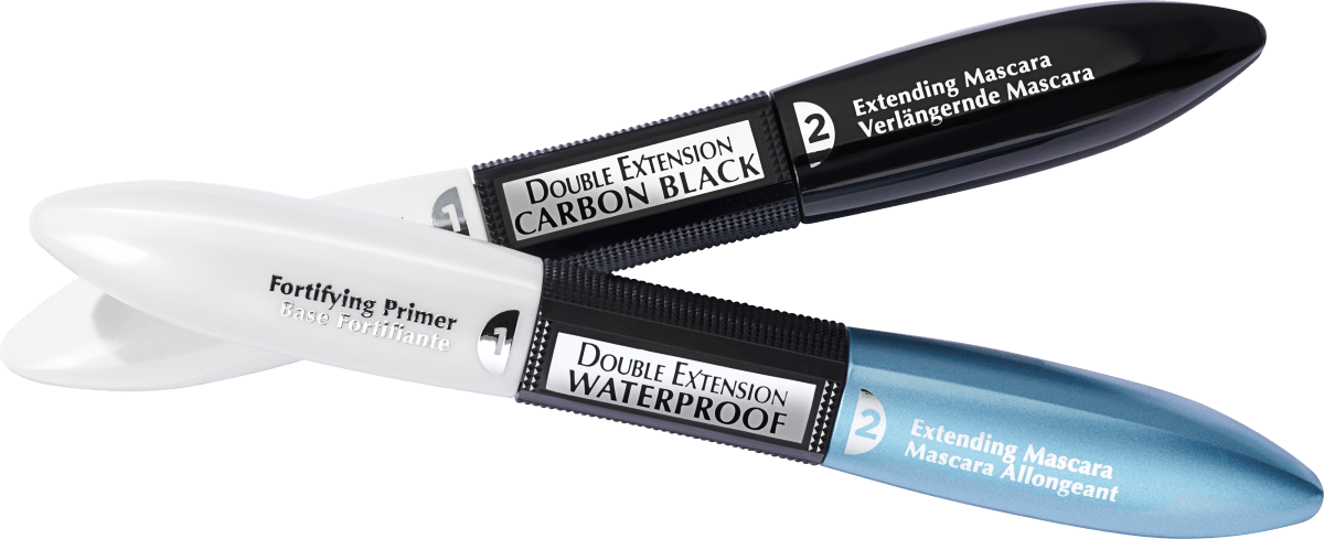 Mascara Double Extension Waterproof Black, 12 ml