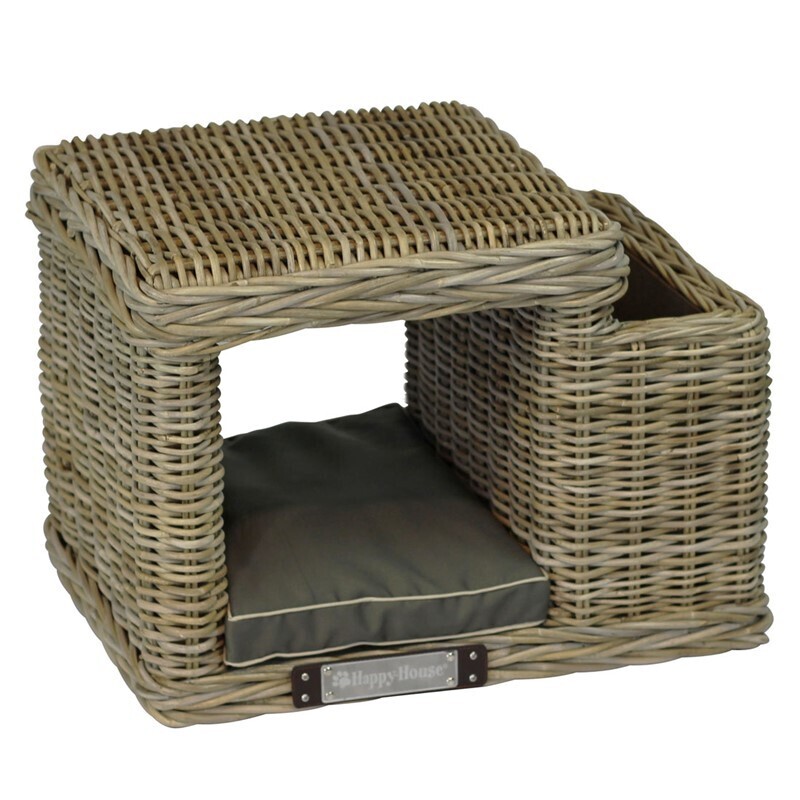 Happy House Hundehöhlen Happy House Rattanhocker mit Zeitschriftenständer