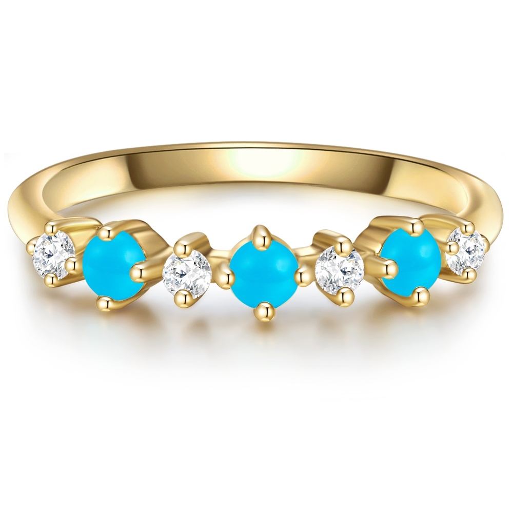 Glanzstücke München Bague en argent Argent sterling Oxyde de zirconium (CZ) en Or jaune Bague
