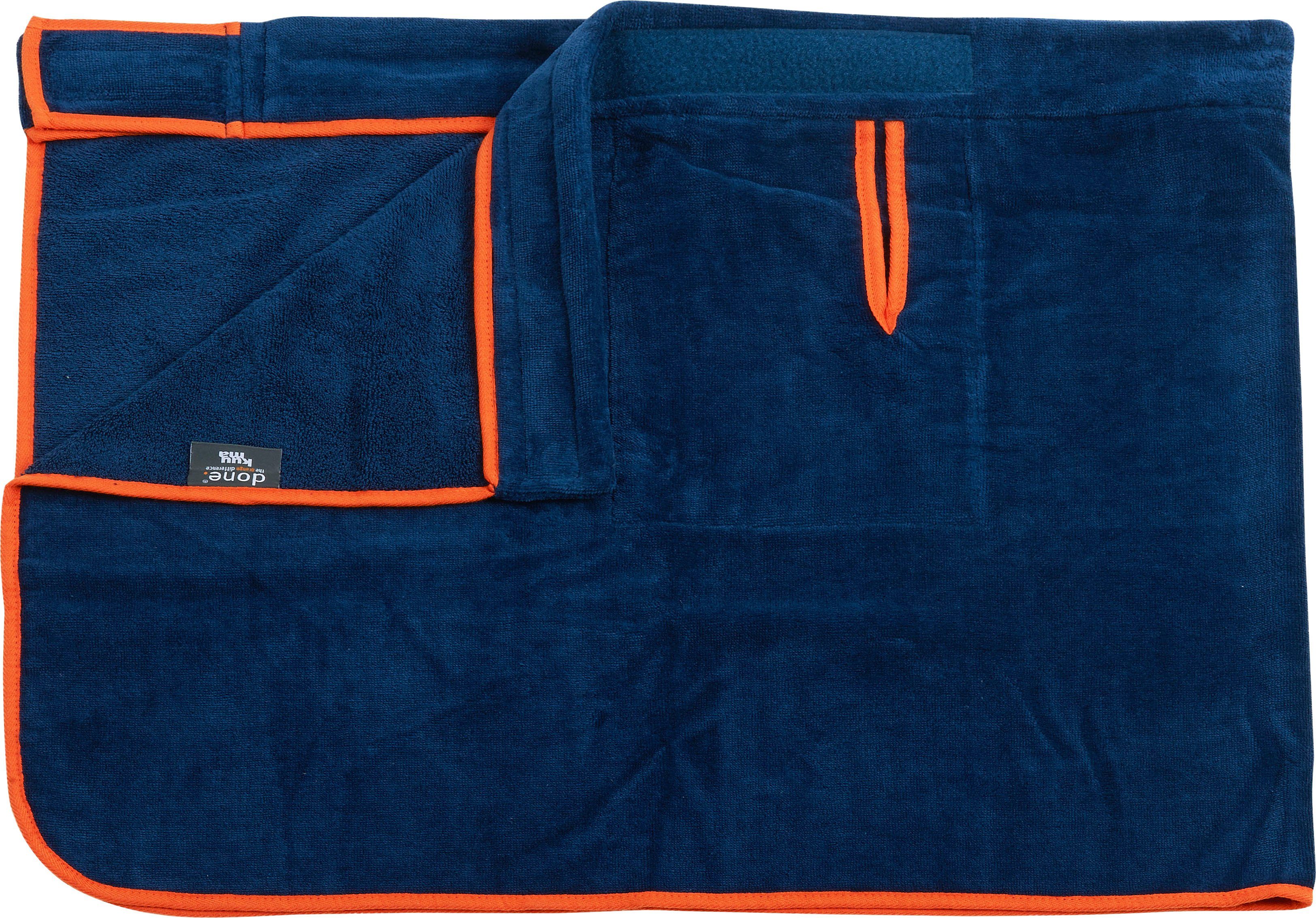 done.® Kilt Kuuma, Kurzform, Veloursfrottier, mit Klettverschluss und Reißverschluss-Tasche