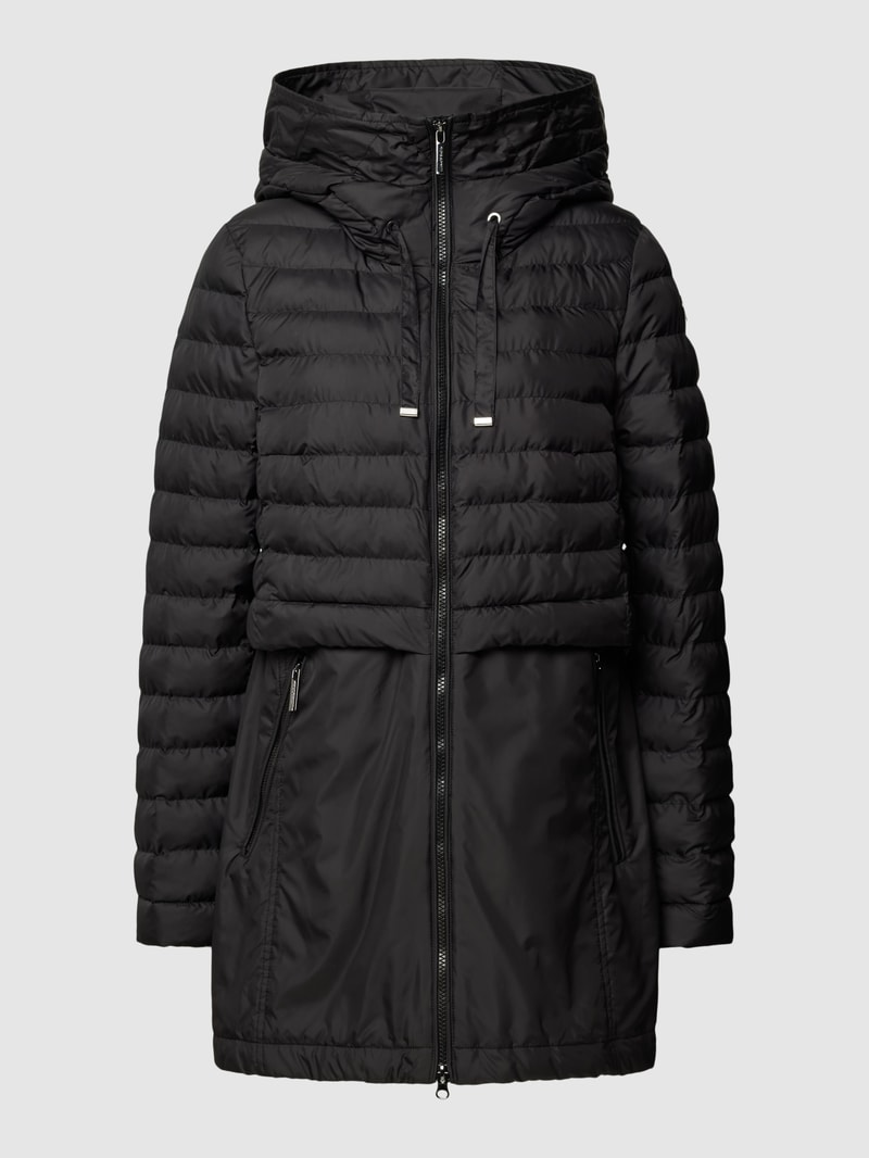 Jacke mit Reißverschlusstaschen in schwarz