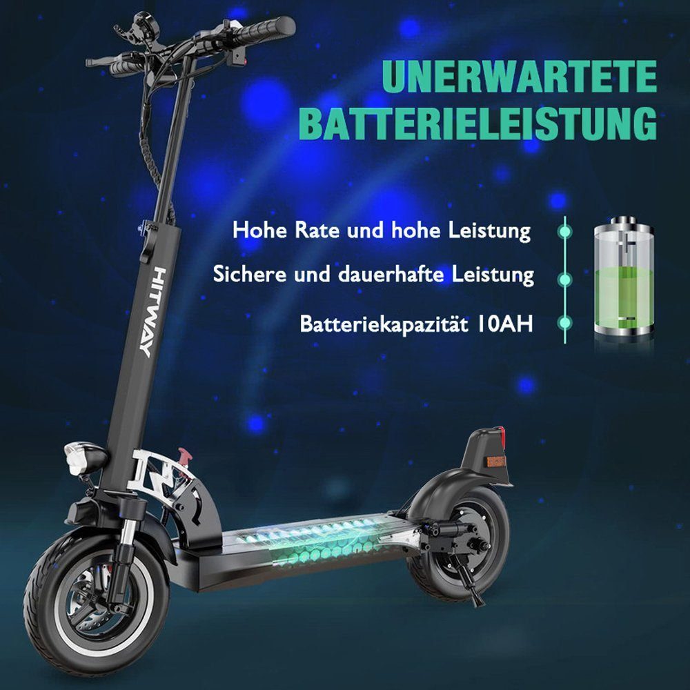 HITWAY E-Scooter, E-roller mit Straßenzulassung Doppelter Stoßdämpfer 19km/h
