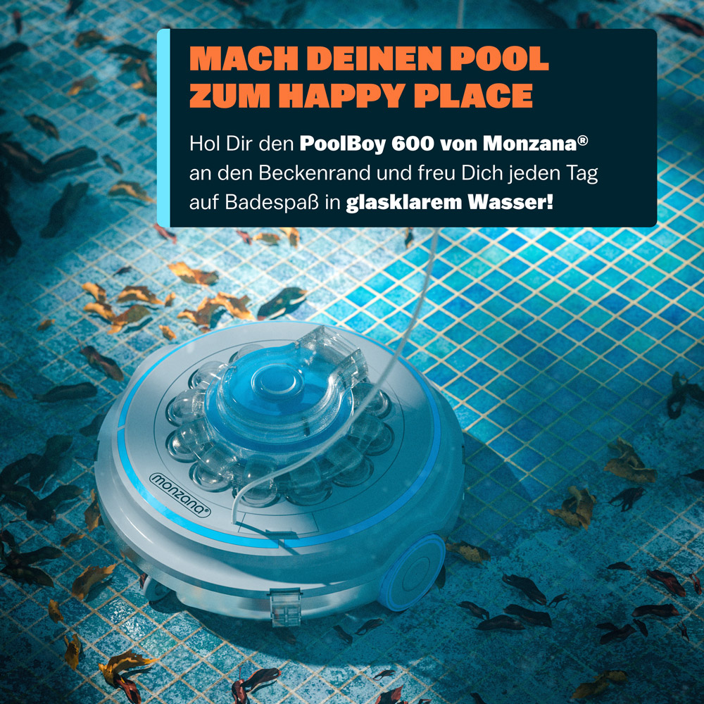 Casaria monzana® Poolreinigungsroboter Poolboy 600 35x18,5cm grau