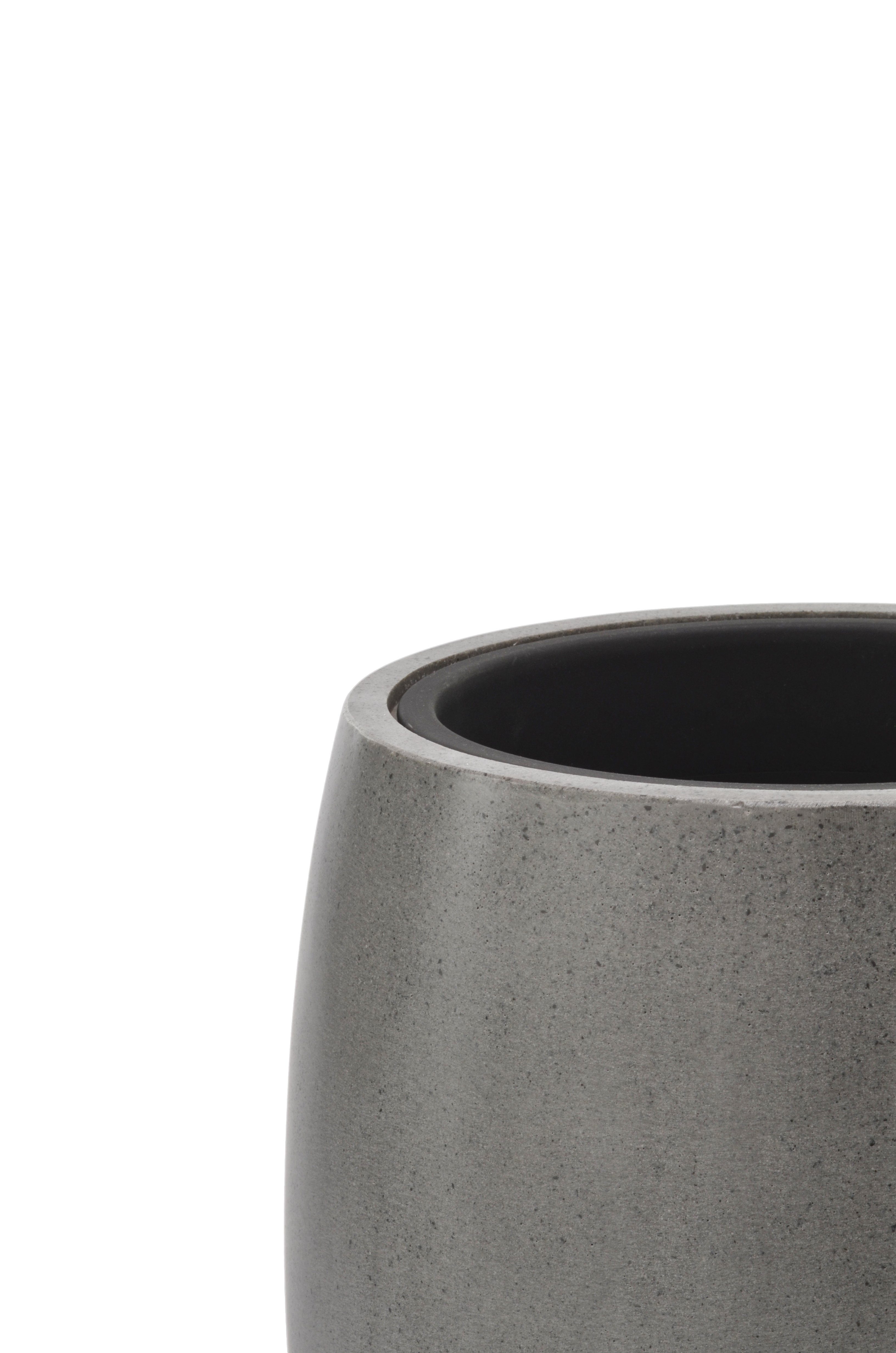 Flingora Bodenvase Cinthia, mit Einsatz - Fiberglas - Indoor & Outdoor - Staubgrau - Höhe 65 cm