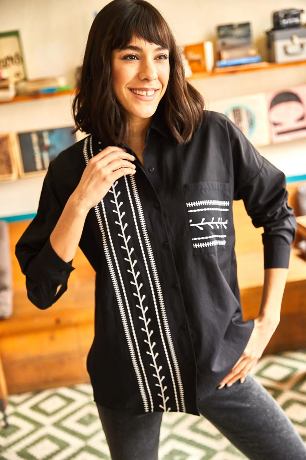 Olalook  Hemd - Schwarz - Relaxed Fit