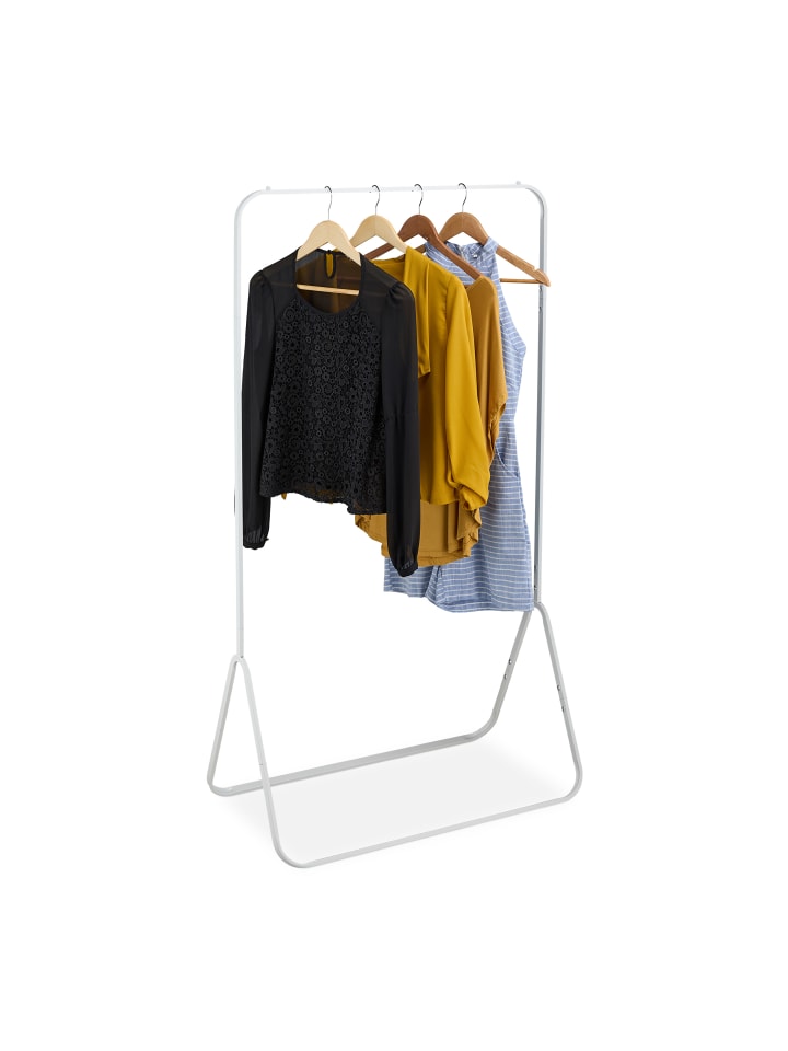 relaxdays Kleiderständer in Weiß - (B)80 x (H)146 x (T)44 cm günstig kaufen onesize