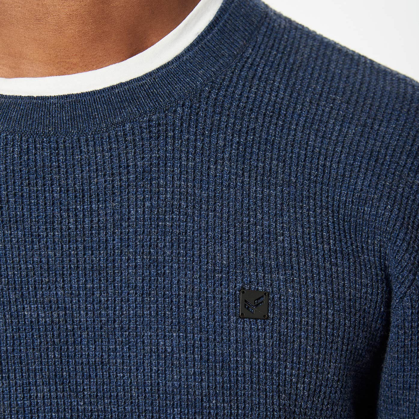 SADAK  Pull en laine bleu Homme