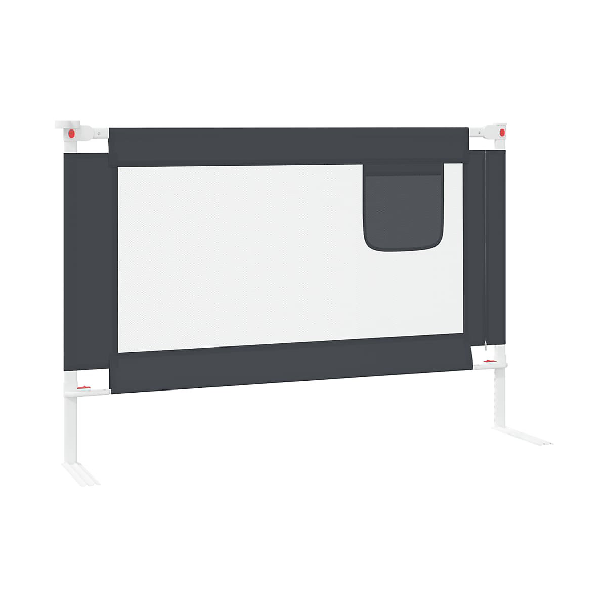 Kleinkind-Bettschutzgitter Dunkelgrau 100x25 cm Stoff