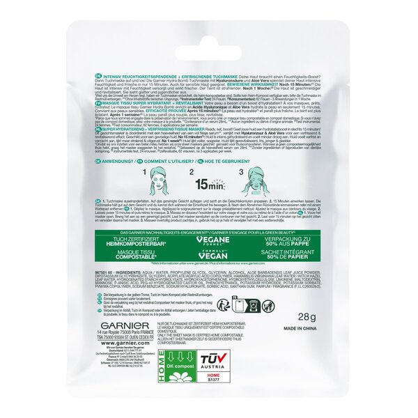 Garnier SkinActive Hydra Bomb szövetmaszk