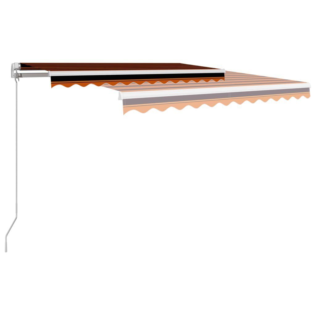 vidaXL Markise Einziehbare Markise Handbetrieben 300 x 250 cm Orange und Braun