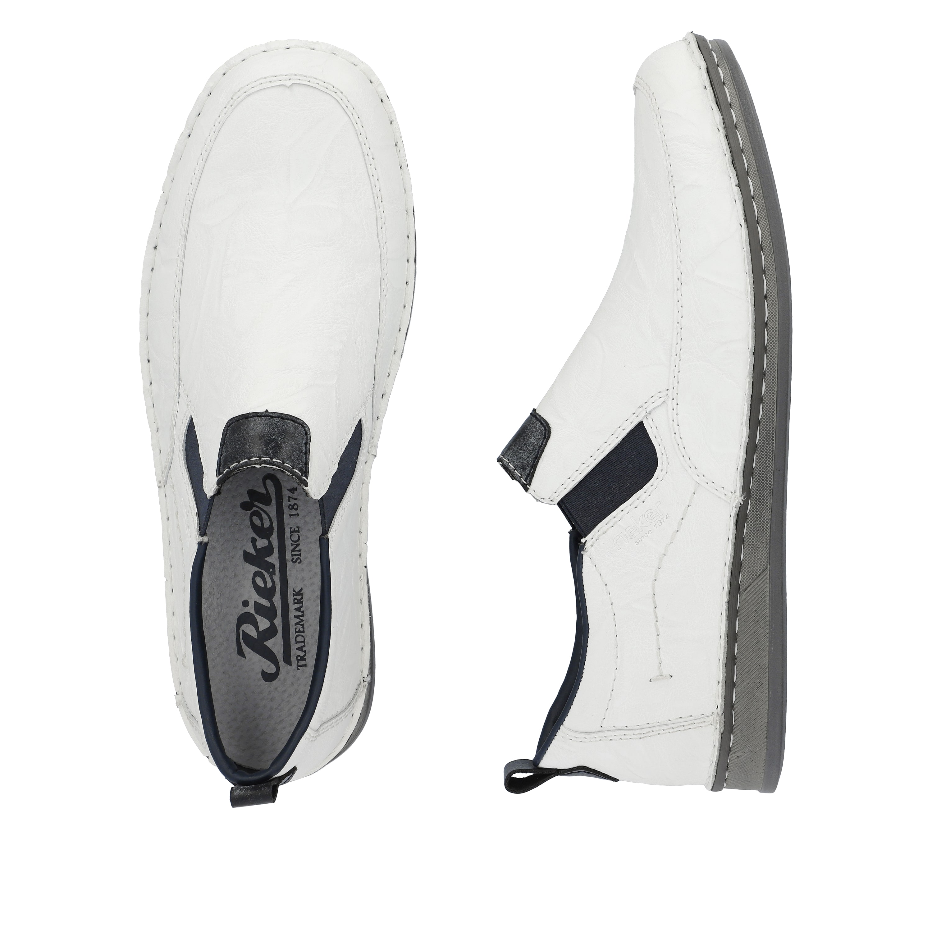 Rieker Herren Slipper schneeweiss