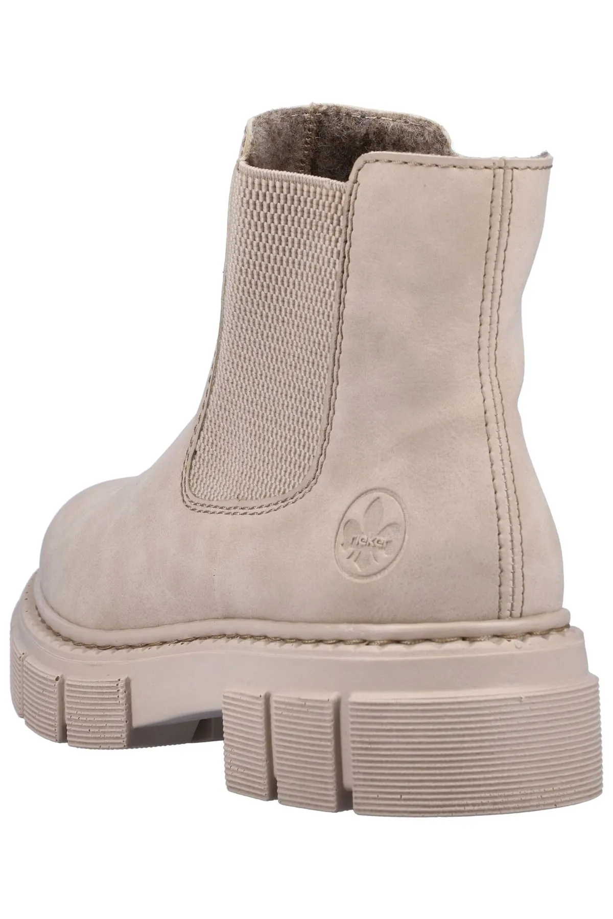 Rieker  Stiefelette - Beige - Blockabsatz