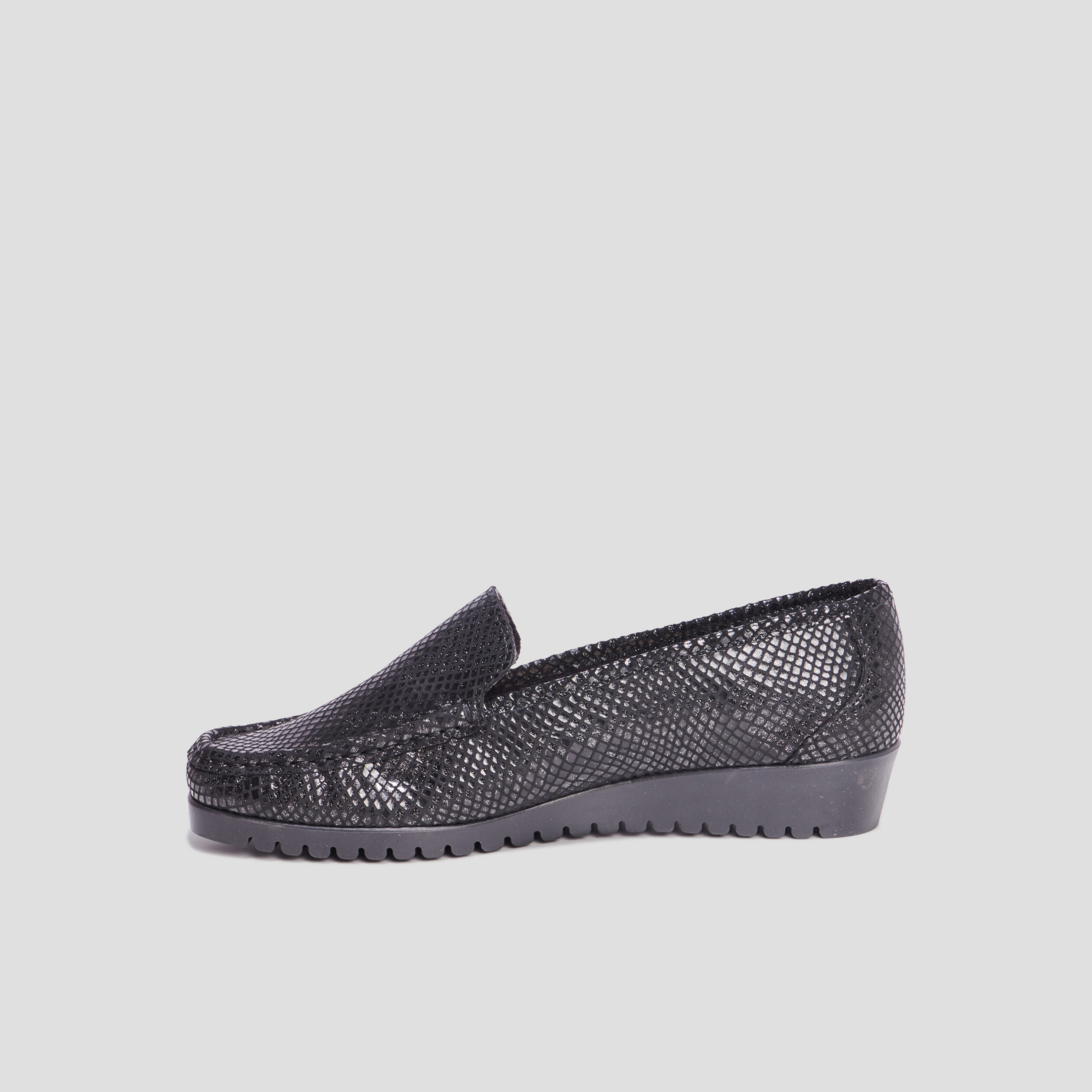 Mocassins en cuir compensés pied large marron femme | La Halle