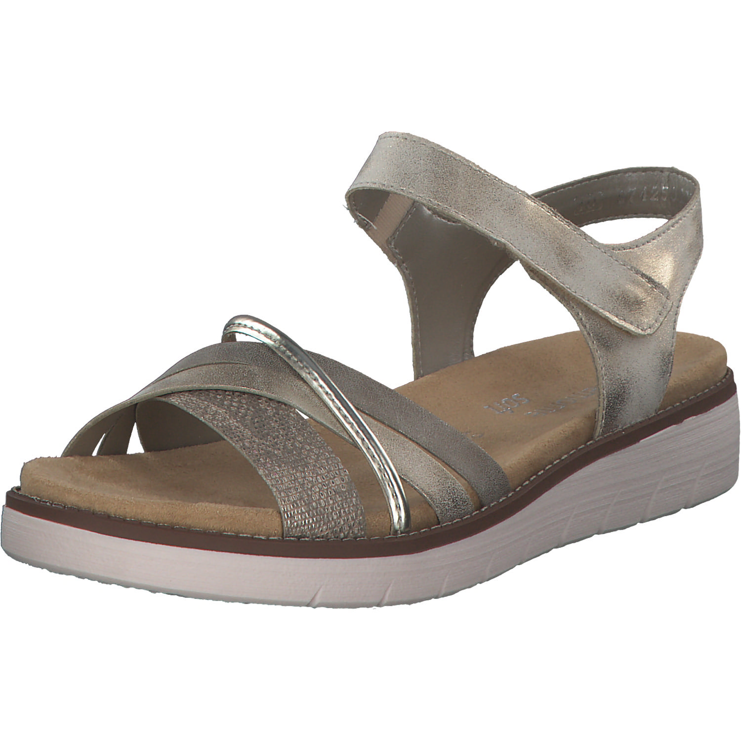 Remonte D2058, Keilsandaletten, Damen, lehm-metallic/gold/muschel/per