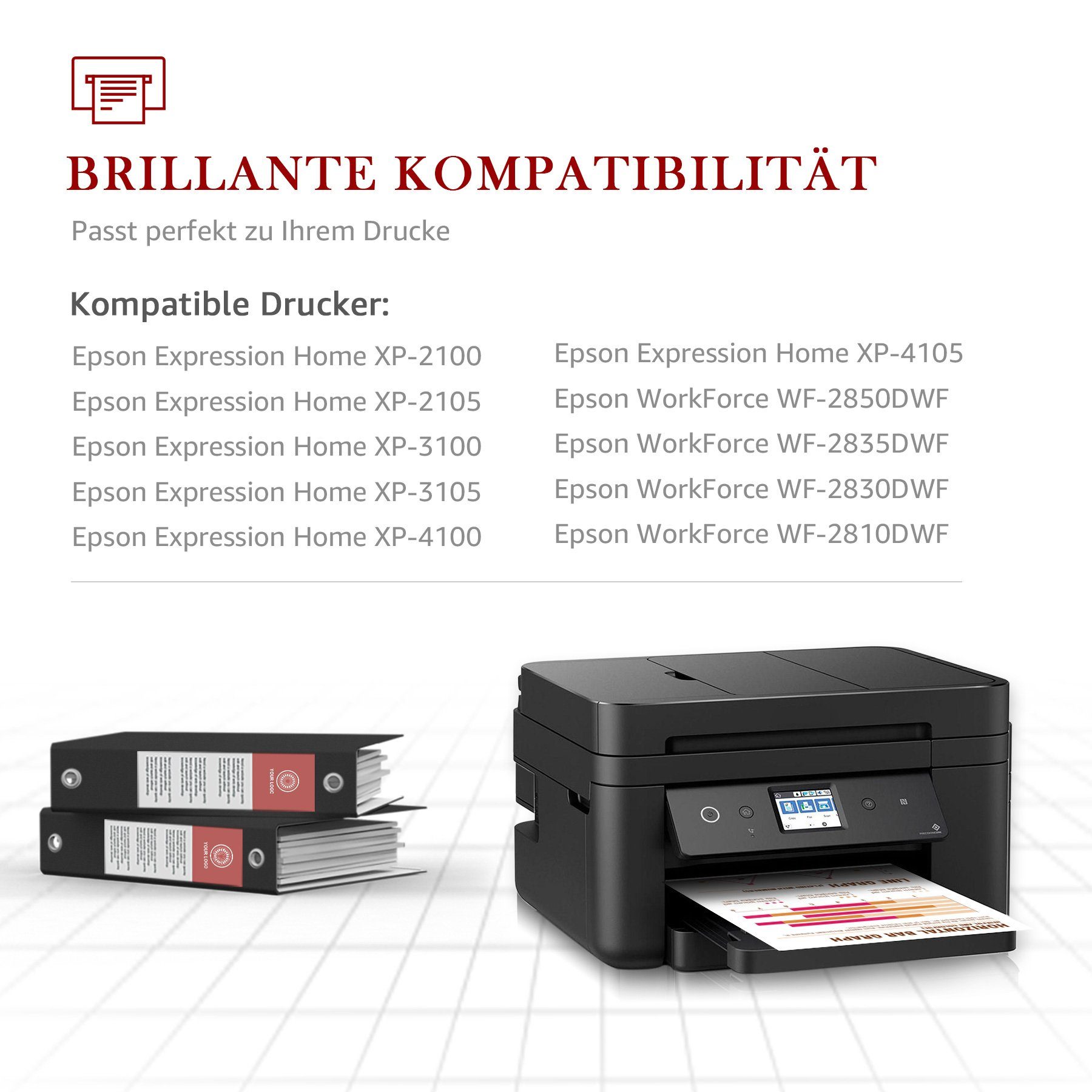 Toner Kingdom ersetzt Epson 603XL 603 XL Tintenpatrone (für Epson Expression Home XP-3150 XP-3155 XP-4105 XP-4155, für XP2100 XP2105 XP3100 XP3105 XP4100 XP4150)
