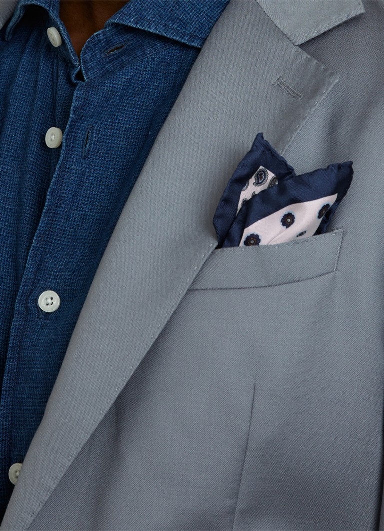 Reiss Lucca jedwabna poszetka z nadrukiem paisley