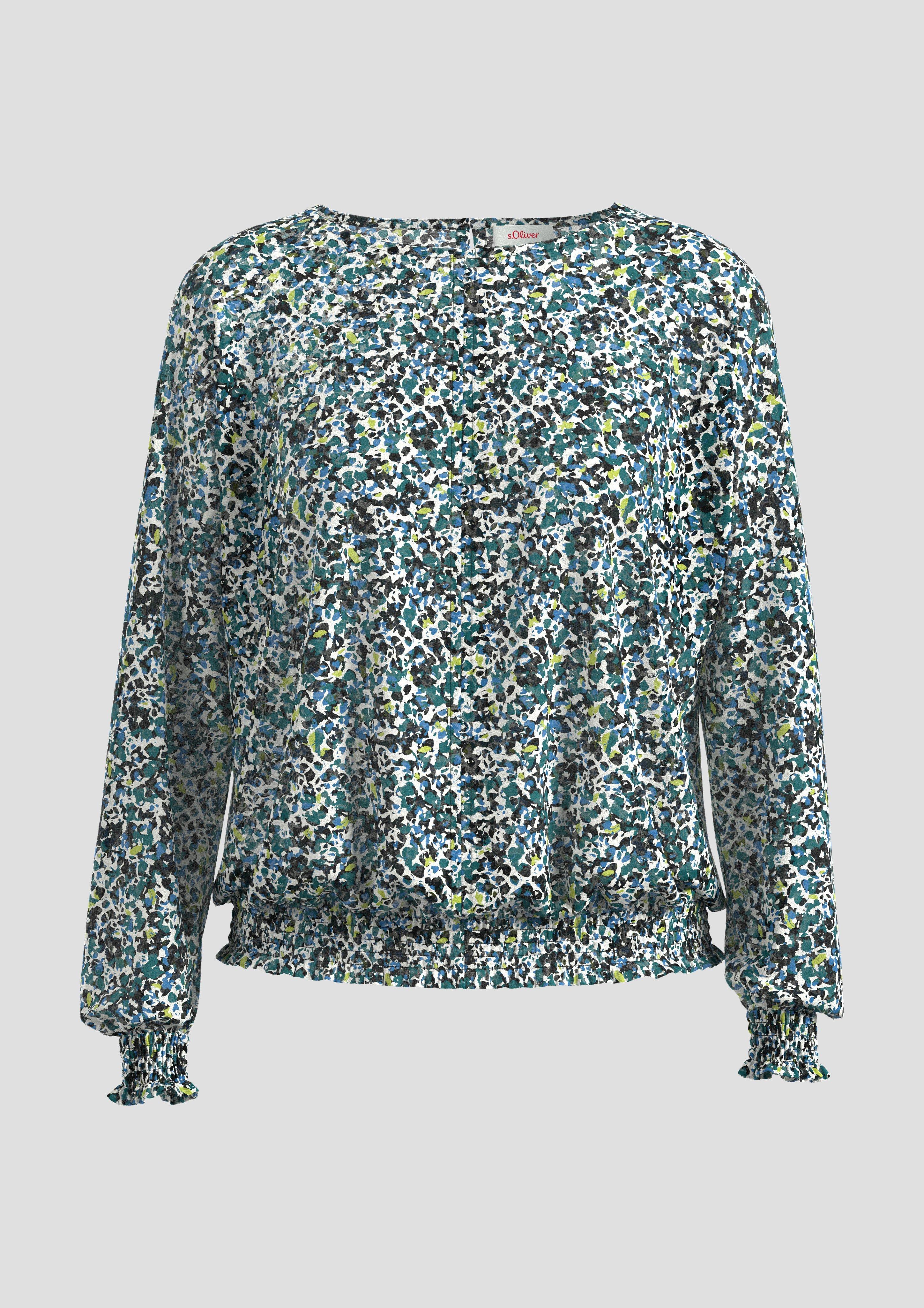 Langarmbluse mit All-over-Print  2142200-99A0