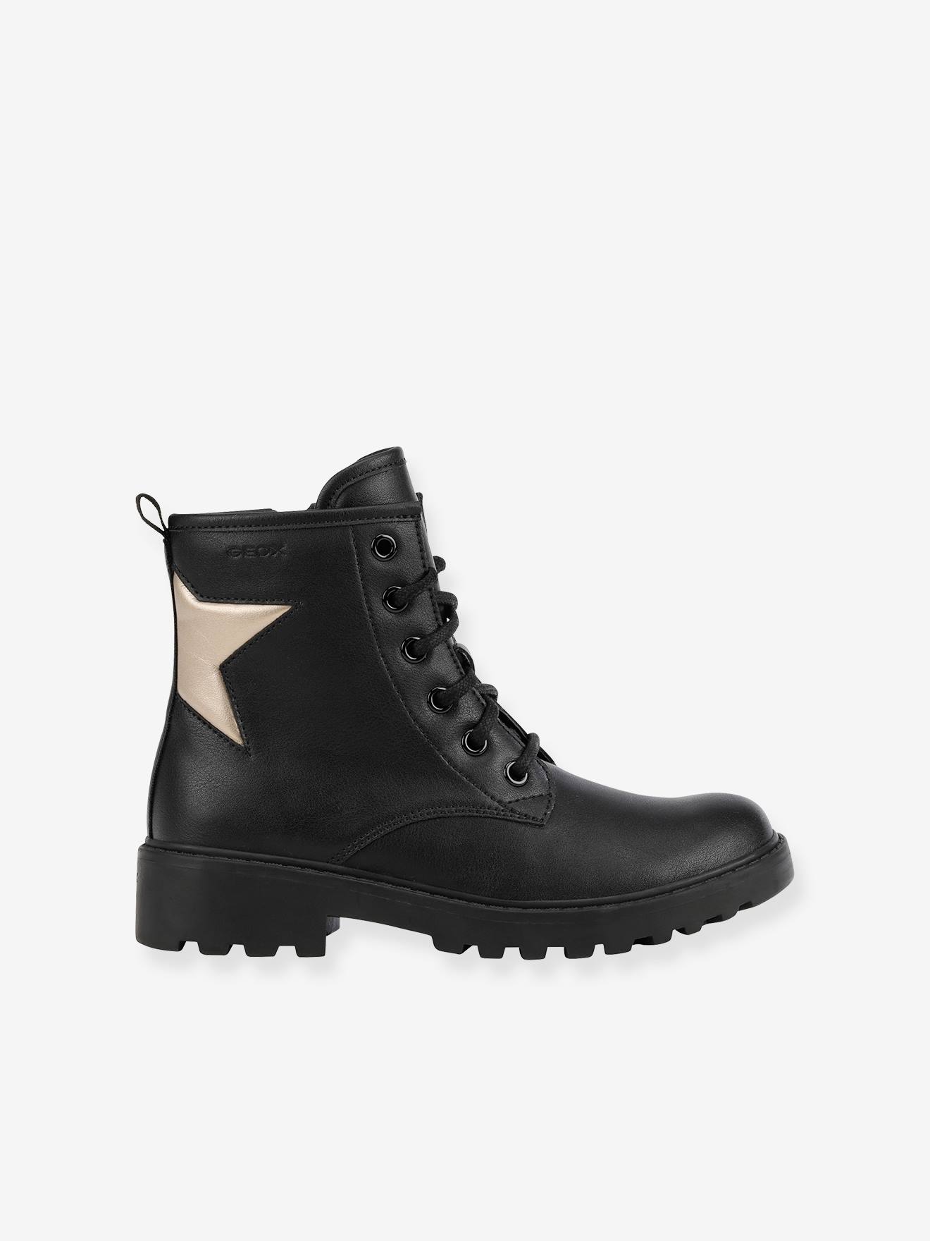 Boots à lacets enfant J Casey Fille GEOX® noir