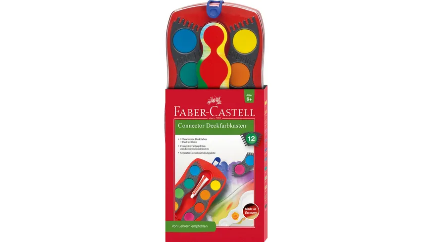 FABER-CASTELL Farbkasten Connector 12er-Kasten