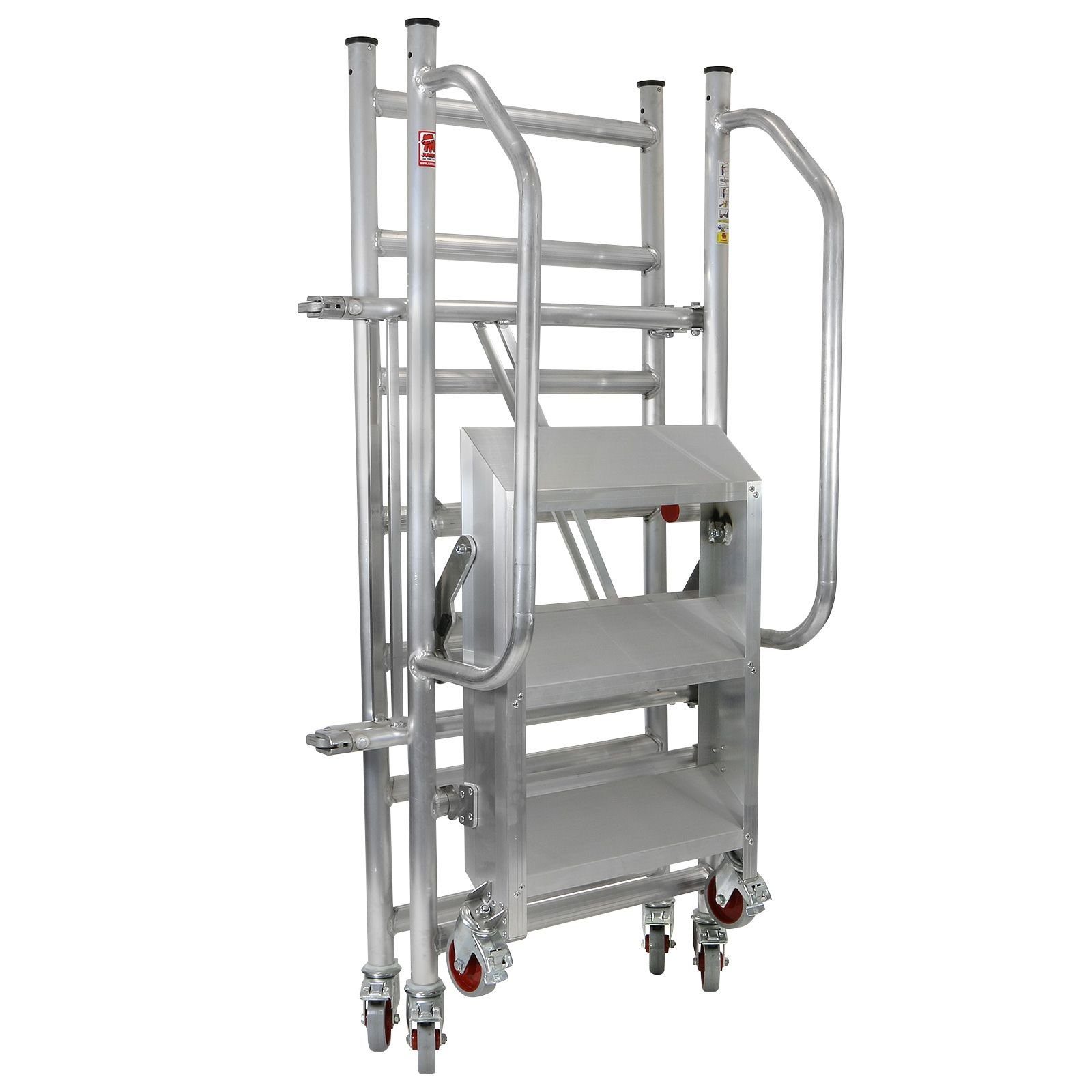 Jumbo Unterstellbock Profi Aluminium-Gerüst mit Treppe klappbar 178X74 cm 178SKT