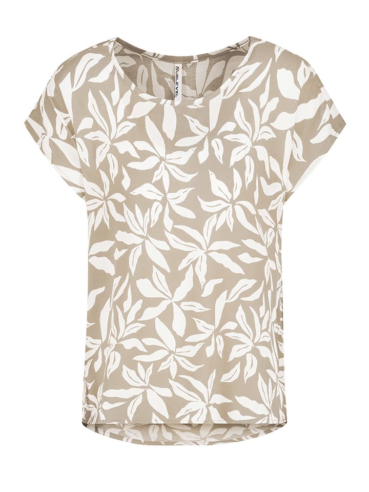 Sublevel Bluse in Beige/ Weiß günstig kaufen