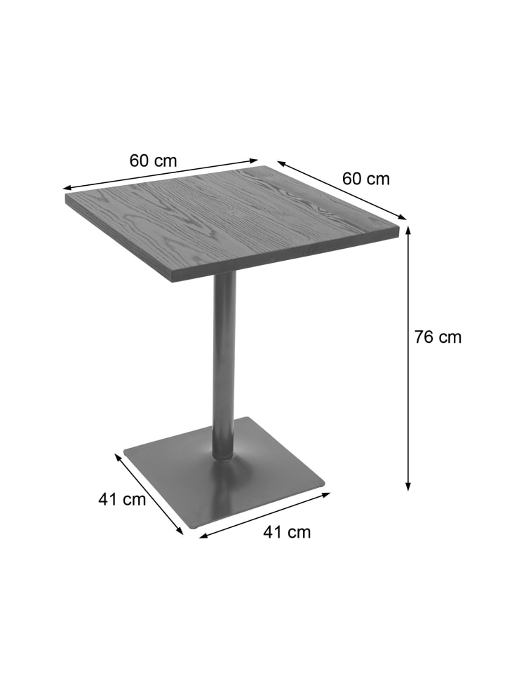 MCW Set Bistrotisch und 2x Stuhl H10d, Schwarz-grau, Tisch hellbraun günstig kaufen onesize