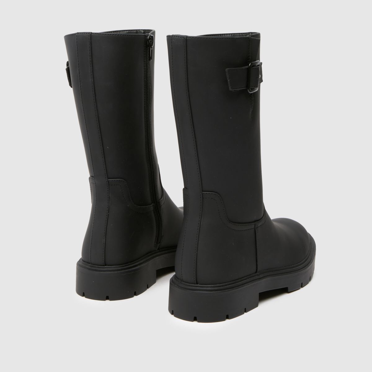 Schuh svarta korallrosa knähöga stövlar för flickor och ungdomar