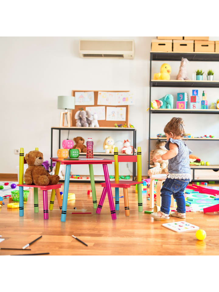 relaxdays 3-tlg. Kindersitzgruppe in Bunt günstig kaufen onesize