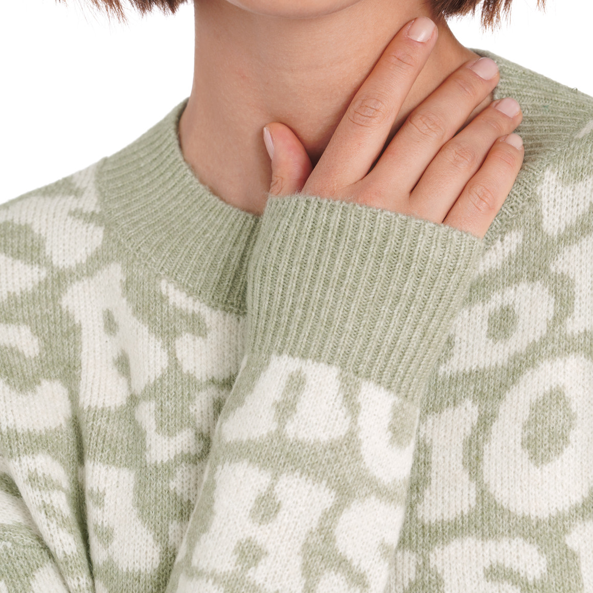 Damen Strickpullover mit Schriftzügen
