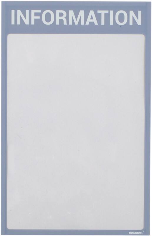 Ultradex DIN A4 Inforahmen Magnetisch Grau nicht haftend Kunststoff 8890I09 22,5 (B) x 35,2 (H) cm 5 Stück