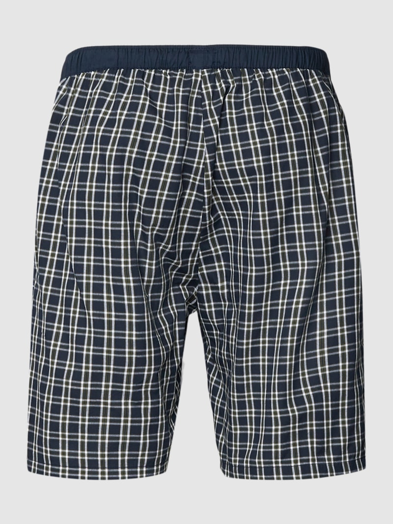 Pyjama-Shorts aus Baumwolle mit Karomuster Modell 'DAKOTA' in dunkelgrün