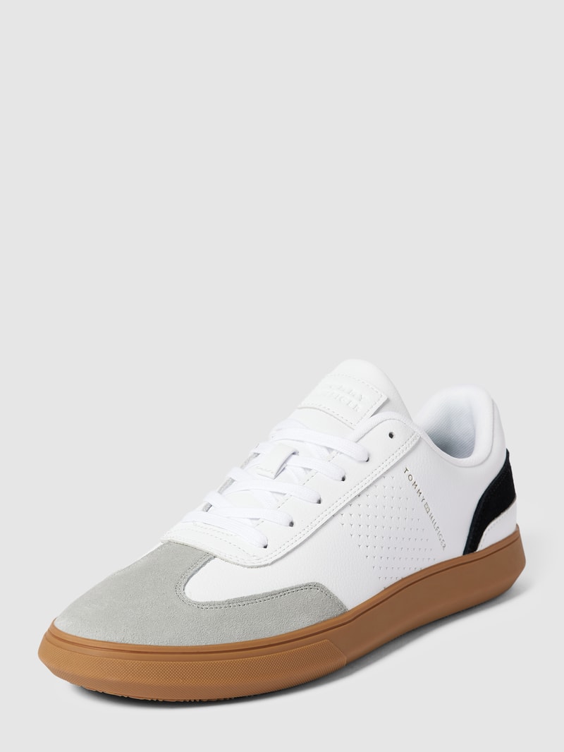 Sneaker mit Label-Details Modell 'CORPORATE SEASONAL' in weiß