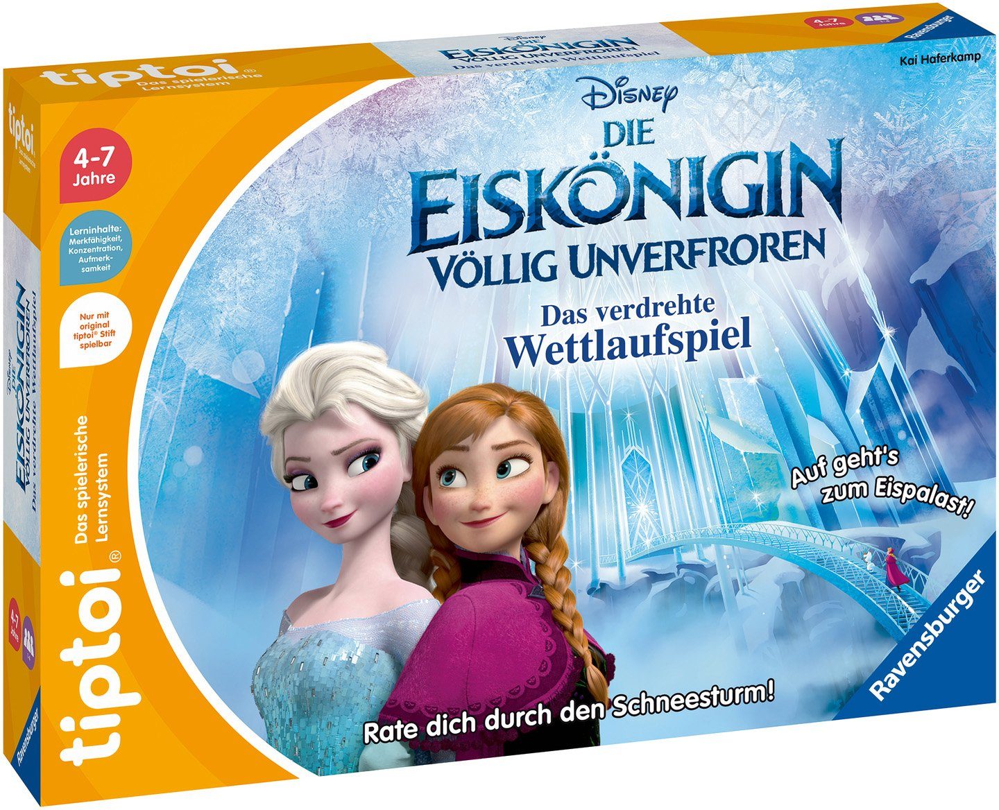 Ravensburger Spiel, tiptoi® Völlig unverfroren - Das verdrehte Wettlaufspiel,  Die Eiskönigin, FSC® - schützt Wald - weltweit