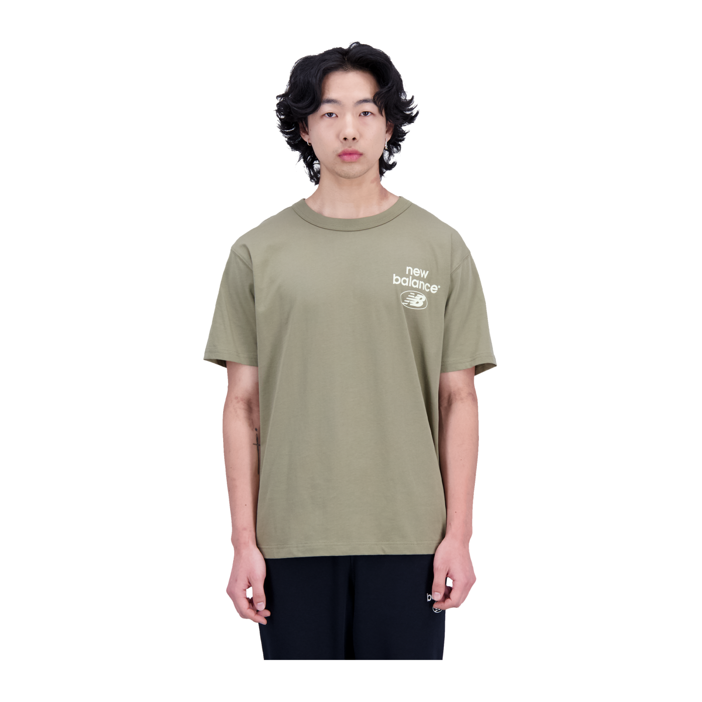 New Balance Essentials Logo T-Shirt Grün FCGN