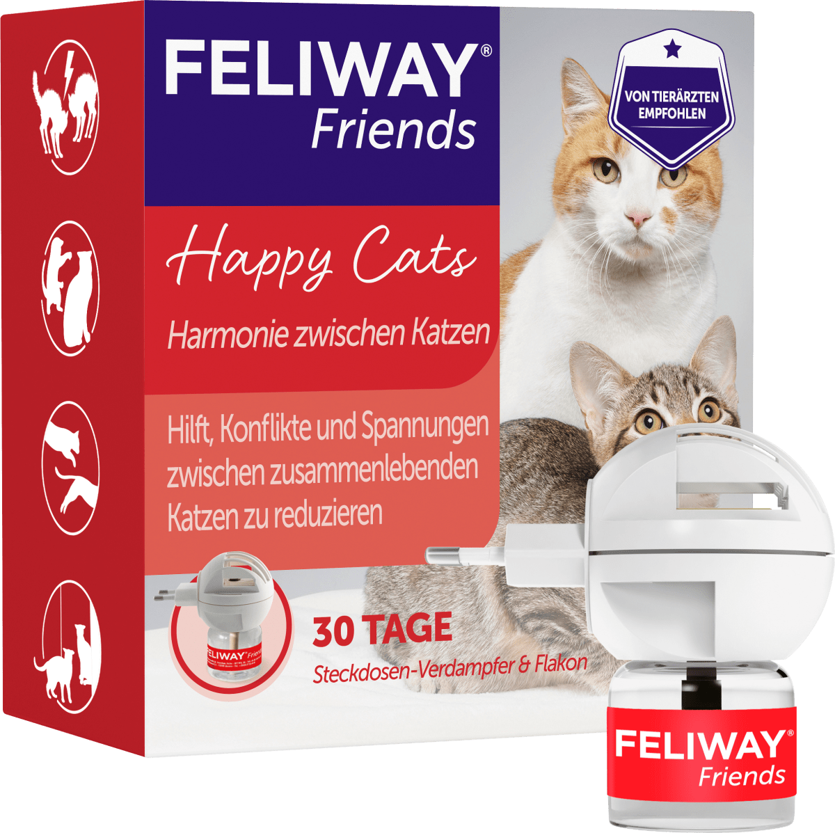 Pheromonverdampfer Starter Set \Friends\ für Katzen, 48 ml