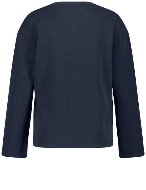 Sandywashed Langarmshirt mit Frontprint